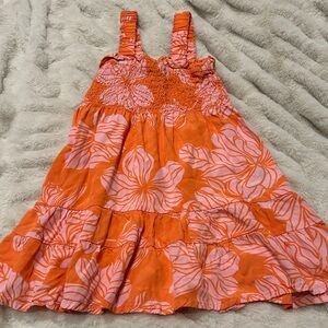 Blue ginger size 4 Orange Floral Kids Dress.  Like new